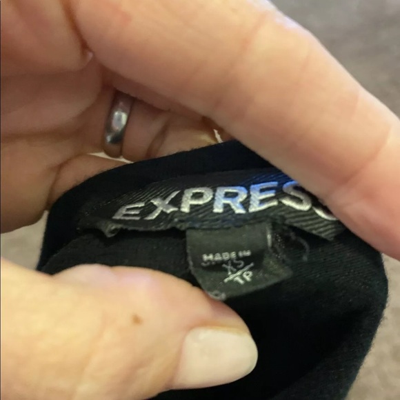 EXPRESS STRIPED SLEEVES MINI DRESS COTTON LOW BACK - Picture 3 of 4